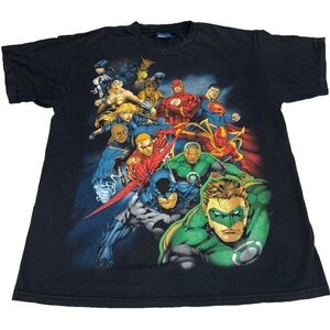 Justice‎ League 100% Cotton Black Unisex T-Shirt Size L